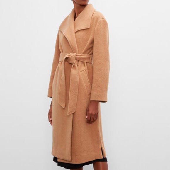 Club Monaco tie waist cardigan camel coat - M - Excellent pre-owned condition! - Picture 1 of 5